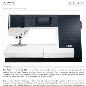 Costura como terapia: atividade traz benefícios à saúde mental – Sala da Notícia