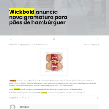 Wickbold anuncia nova gramatura para pães de hambúrguer – YCAR