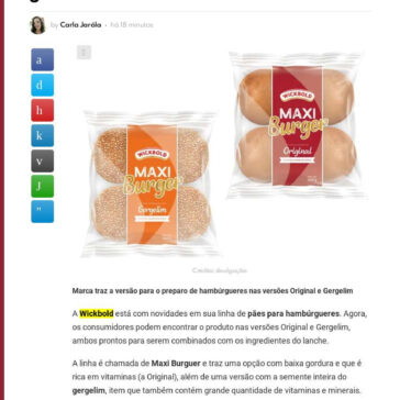 Wickbold lança pães com nova gramatura – Gastronominho