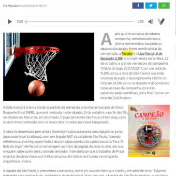Penalty e LNB anunciam time vencedor da “Bola do Jogo 2021/2022” – Popular Mais