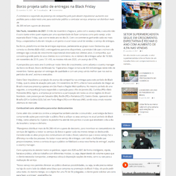Borzo projeta salto de entregas na Black Friday – Rede Brasil de negócios
