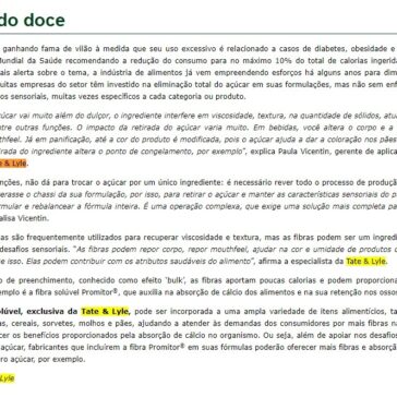 Além do doce – Aditivos & Ingredientes