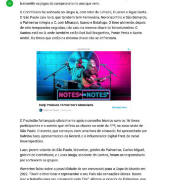 Sorteio do Paulistão 2022 coloca Santos e Red Bull Bragantino na mesma chave – Cgn