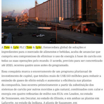 Tate & Lyle elimina uso de carvão em todas as suas operações – E-compare