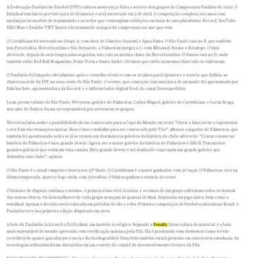 Sorteio do Paulistão 2022 coloca Santos e Red Bull Bragantino na mesma chave – Folha de Valinhos