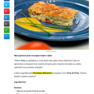 Receita: torta de frios da Pamplona Alimentos – Gastronominho