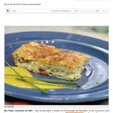 Torta de Frios Pamplona é opção saborosa para feriado – Gazeta da Semana