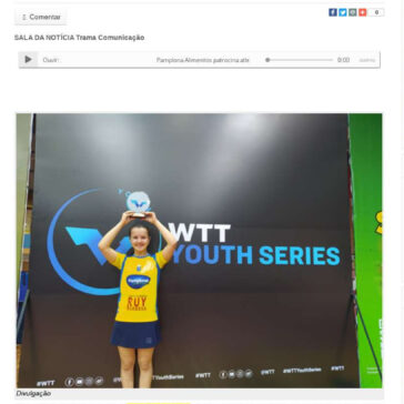 Pamplona Alimentos patrocina atleta catarinense de tênis de mesa – JBN Bahia Notícias