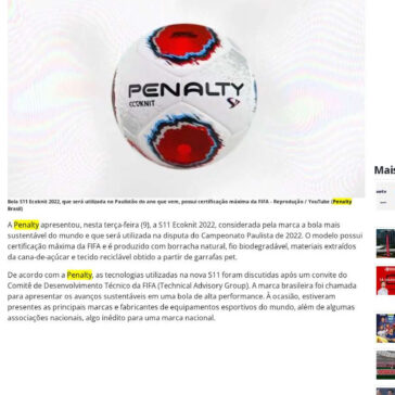 Penalty lança “bola mais sustentável do mundo” para o Paulistão 2022 – Máquina do Esporte