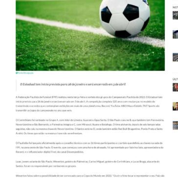 Sorteio do Paulistão 2022 coloca Santos e Red Bull Bragantino na mesma chave – Rádio Pequi FM
