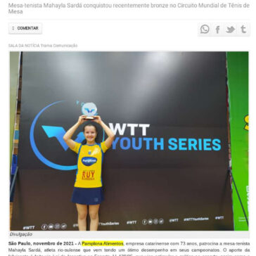 Pamplona Alimentos patrocina atleta catarinense de tênis de mesa – Sala da Notícia