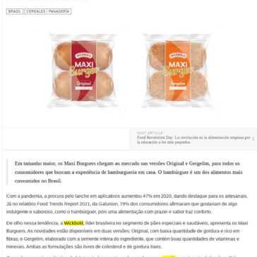 Wickbold anuncia pães de hambúrguer com nova gramatura – Food News Latam