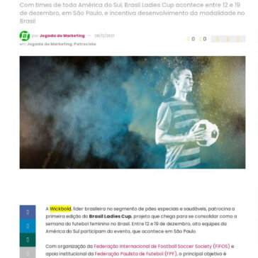 Wickbold patrocina semana do futebol feminino no país – Abc da Comunicação