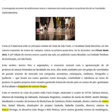 Fórum Moda 2021: evento apresenta os trabalhos de jovens estilistas ao mercado – Rita Vaz
