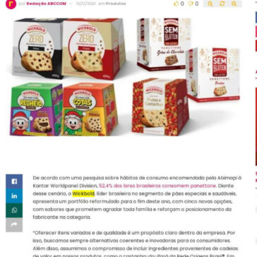 Wickbold apresenta novo portfólio com panettones para toda família – Abc da Comunicação