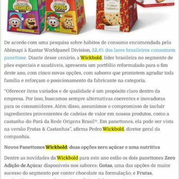Wickbold apresenta novo portfólio com panettones para toda família – E-compare