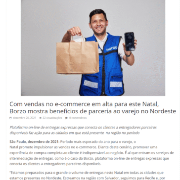 Com vendas no e-commerce em alta para este Natal, Borzo mostra benefícios de parceria ao varejo no Nordeste – Rede Brasil de negócios