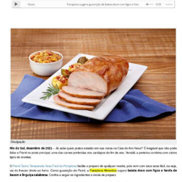 Pamplona sugere guarnição de batata doce com figos e farofa para pernil da ceia de fim de ano – AB Notícias News