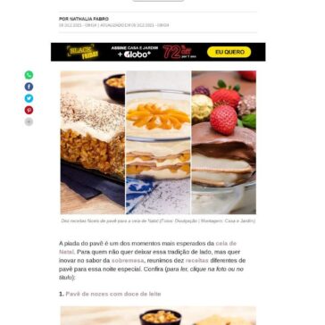 Pavê de Natal: 10 receitas para inovar na sobremesa da ceia – Casa e Jardim
