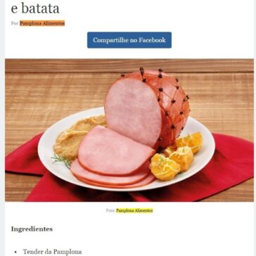 Receita de Tender com creme de maçã e batata – Comida e Receitas