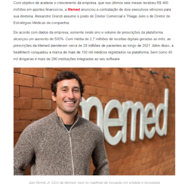 Memed anuncia novos executivos para acelerar crescimento