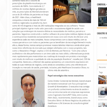 Memed anuncia contratação de novos executivos para acelerar ainda mais seu crescimento