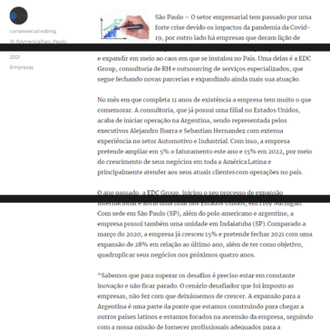 EDC Group cresce 15% no 1º trimestre e expande negócios para Argentina