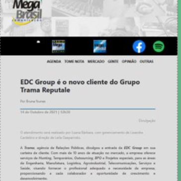 EDC Group é o novo cliente do Grupo Trama Reputale