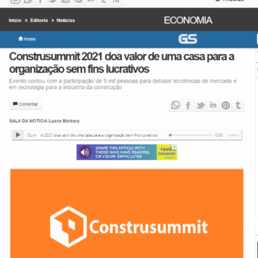 Construsummit 2021 doa valor de uma casa para a organização sem fins lucrativos