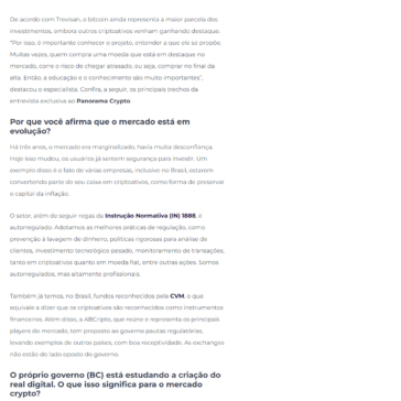 Mercado crypto é autorregulado e altamente profissional