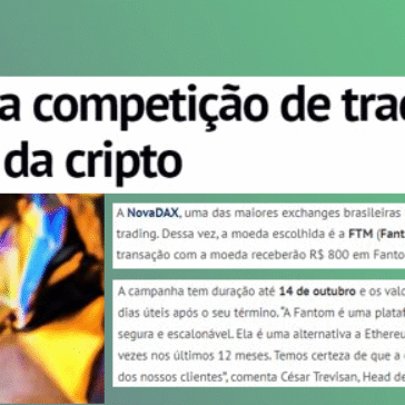 NovaDAX realiza competição de trading de Fantom com premiação da cripto