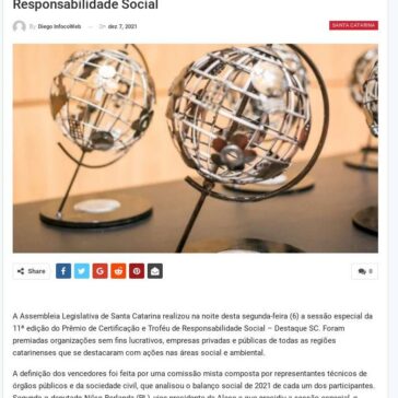 Empresas e entidades de SC recebem a Certificação de Responsabilidade Social – Folha do Estado SC