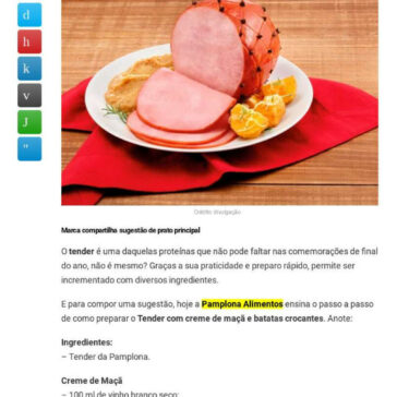 Receita: Pamplona sugere Tender com creme de maçã e batatas crocantes – Gastronominho