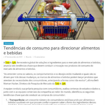 Tendências de consumo para direcionar alimentos e bebidas – Jornal Empresas & Negócios