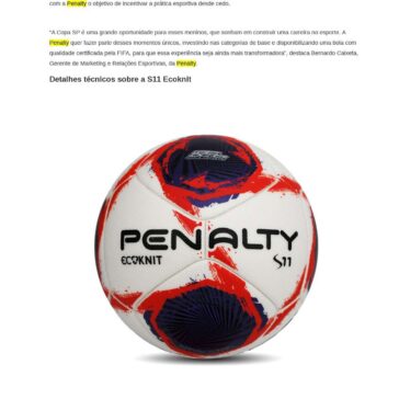 Penalty revela S11 Ecoknit, bola oficial da Copinha 2022 – Mantos do Futebol
