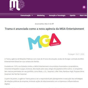 Trama é anunciada como a nova agência da MGA Entertainment – Marcas Pelo Mundo