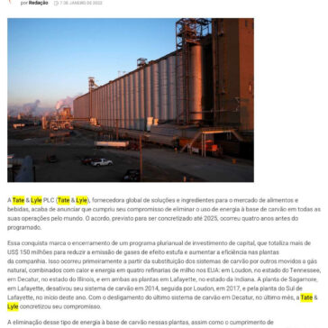 Empresa global se torna exemplo ao eliminar uso de carvão em todas as suas operações – Pluminews