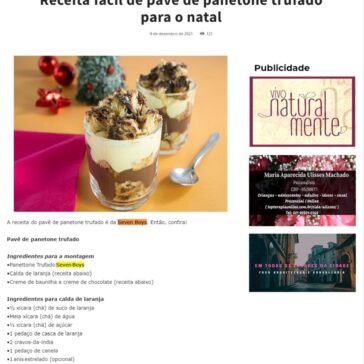 Receita fácil de pavê de panetone trufado para o natal – Comida na Mesa