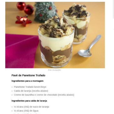 Pavê de Panettone Trufado – Rede Food Service