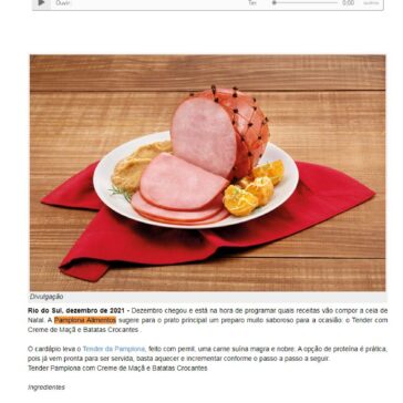 Tender Pamplona com creme de maçã e batatas crocantes é dica de prato principal para ceia natalina – Regional Express MG