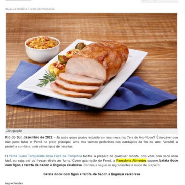 Pamplona sugere guarnição de batata doce com figos e farofa para pernil da ceia de fim de ano – Sala da Notícia