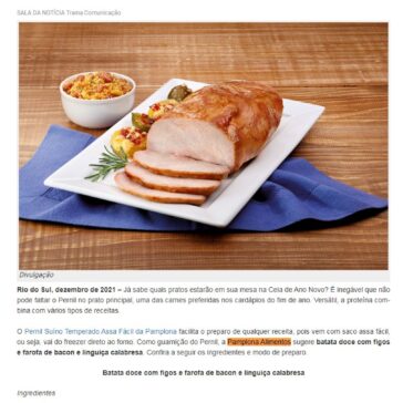 Pamplona sugere guarnição de batata doce com figos e farofa para pernil da ceia de fim de ano – Sala da Notícia