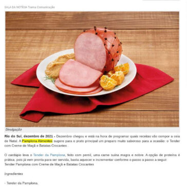 Tender Pamplona com creme de maçã e batatas crocantes é dica de prato principal para ceia natalina – Sala da Notícia