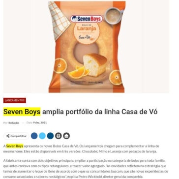 Seven Boys amplia portfólio da linha Casa de Vó – Distribuição