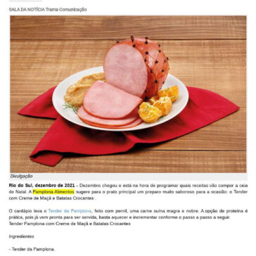 Tender Pamplona com creme de maçã e batatas crocantes é dica de prato principal para ceia natalina – Teclando Web