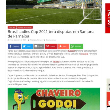 Brasil Ladies Cup 2021 terá disputas em Santana de Parnaíba – Tribuna de Barueri