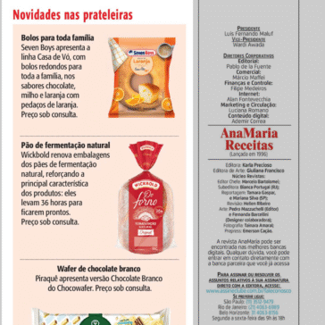 Novidades nas prateleiras – Revista Ana Maria