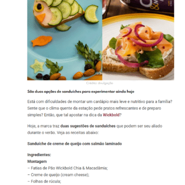 Receita: Wickbold apresenta sugestões para o verão – Gastronominho