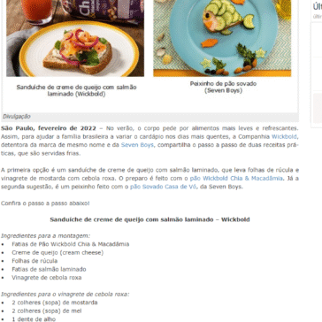 Grupo Wickbold sugere receitas para o verão – Sala da Notícia