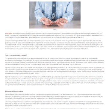 DGS Brasil aposta na integração de sistemas com plataforma de interoperabilidade